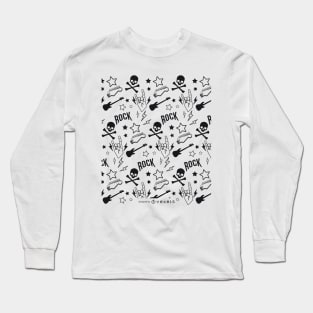 Punk Rock Pattern Design Long Sleeve T-Shirt